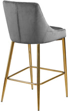 Load image into Gallery viewer, Karina Grey Velvet Stool