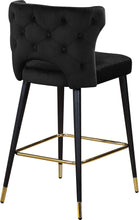 Load image into Gallery viewer, Kelly Black Velvet Stool