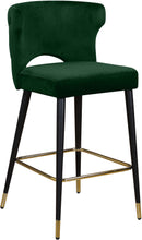 Load image into Gallery viewer, Kelly Green Velvet Stool
