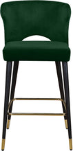 Load image into Gallery viewer, Kelly Green Velvet Stool