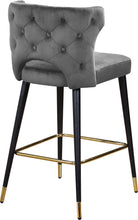 Load image into Gallery viewer, Kelly Black Velvet Stool