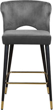Load image into Gallery viewer, Kelly Black Velvet Stool