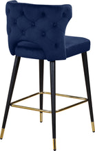 Load image into Gallery viewer, Kelly Black Velvet Stool
