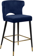 Load image into Gallery viewer, Kelly Black Velvet Stool