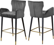 Load image into Gallery viewer, Luxe Black Velvet Stool