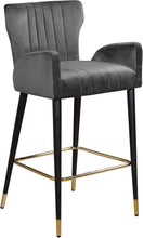 Load image into Gallery viewer, Luxe Black Velvet Stool