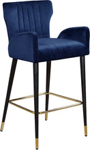 Load image into Gallery viewer, Luxe Black Velvet Stool