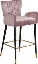 Load image into Gallery viewer, Luxe Pink Velvet Stool