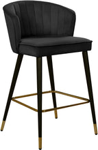 Load image into Gallery viewer, Cassie Black Velvet Stool