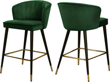 Load image into Gallery viewer, Cassie Green Velvet Stool