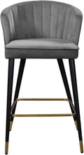 Load image into Gallery viewer, Cassie Black Velvet Stool