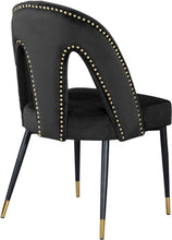 Load image into Gallery viewer, Akoya Black Velvet Dining Chair