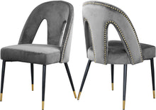 Load image into Gallery viewer, Akoya Black Velvet Dining Chair