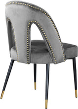 Load image into Gallery viewer, Akoya Black Velvet Dining Chair