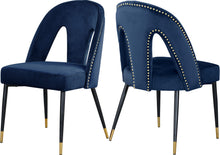 Load image into Gallery viewer, Akoya Black Velvet Dining Chair