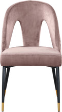 Load image into Gallery viewer, Akoya Pink Velvet Dining Chair