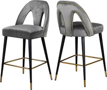 Load image into Gallery viewer, Akoya Black Velvet Stool