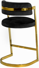 Load image into Gallery viewer, Stephanie Black Velvet Stool