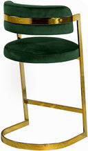Load image into Gallery viewer, Stephanie Green Velvet Stool
