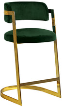 Load image into Gallery viewer, Stephanie Green Velvet Stool