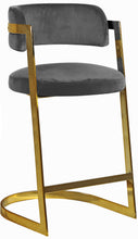 Load image into Gallery viewer, Stephanie Black Velvet Stool