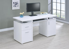 Load image into Gallery viewer, Contemporary White Computer Desk