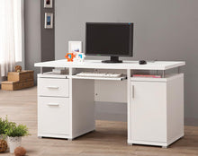 Load image into Gallery viewer, Contemporary White Computer Desk