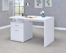 Load image into Gallery viewer, Contemporary White Executive Desk