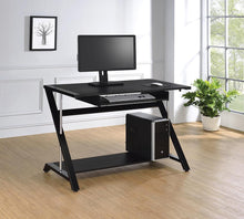 Load image into Gallery viewer, Contemporary Black Computer Desk