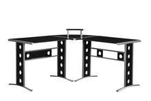 Load image into Gallery viewer, Casual Black and Silver Computer Desk