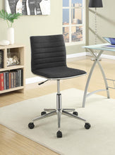 Load image into Gallery viewer, Modern Black and Chrome Home Office Chair