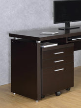 Load image into Gallery viewer, Skylar Contemporary Cappuccino Three-Drawer File Cabinet