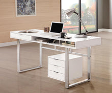 Load image into Gallery viewer, Contemporary White Writing Desk