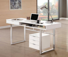 Load image into Gallery viewer, Contemporary White Writing Desk