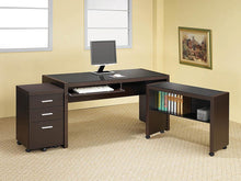 Load image into Gallery viewer, Skylar Contemporary Cappuccino Three-Drawer Mobile File Cabinet