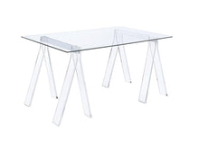 Load image into Gallery viewer, Amaturo Clear Acrylic Sawhorse Writing Desk