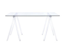 Load image into Gallery viewer, Amaturo Clear Acrylic Sawhorse Writing Desk