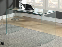 Load image into Gallery viewer, Contemporary Clear Glass Writing Desk