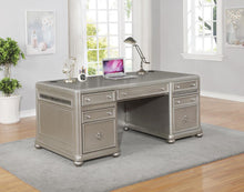 Load image into Gallery viewer, Ritzville Metallic Platinum Executive Desk