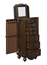Load image into Gallery viewer, Traditional Brown Red Jewelry Armoire