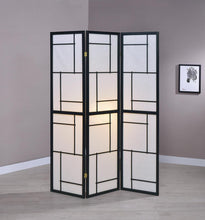 Load image into Gallery viewer, Contemporary Black Three-Panel Screen