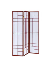 Load image into Gallery viewer, Transitional Brown Red Three-Panel Screen