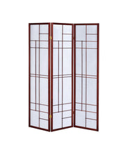 Load image into Gallery viewer, Transitional Brown Red Three-Panel Screen