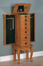 Load image into Gallery viewer, Country Warm Oak Jewelry Armoire
