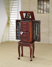 Load image into Gallery viewer, Traditional Merlot Jewelry Armoire