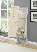 Load image into Gallery viewer, Transitional Dove Grey Cheval Mirror Armoire