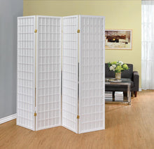 Load image into Gallery viewer, White Four Panel Folding Screen
