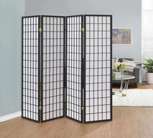 Load image into Gallery viewer, Dark Grey Four Panel Folding Screen