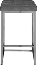 Load image into Gallery viewer, Nicola Grey Velvet Stool