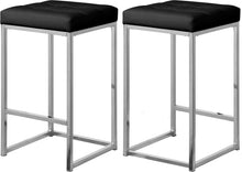 Load image into Gallery viewer, Nicola Black Leather Stool